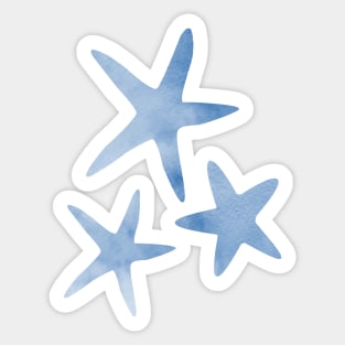 Blue Starfish Artwork Sticker